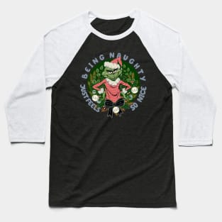 Naughty Grinch Baseball T-Shirt